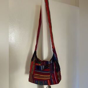 Colorful Striped Shoulder Bag
